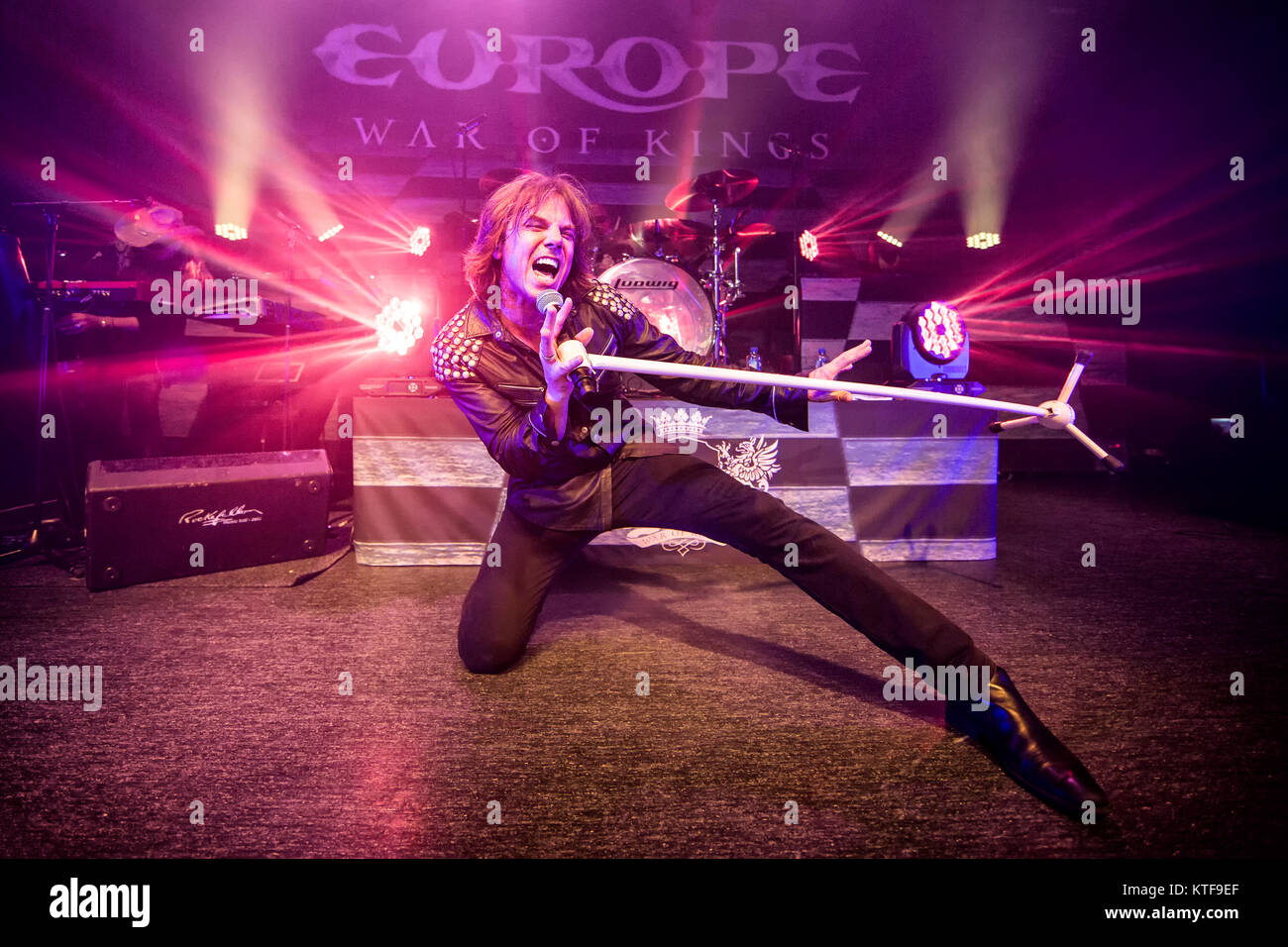 Die schwedischen Glam Rock Band Europa führt ein Live Konzert am Rockefeller in Oslo. Hier Sänger Joey Tempest ist live auf der Bühne gesehen. Norwegen, 24/09 2015. Stockfoto