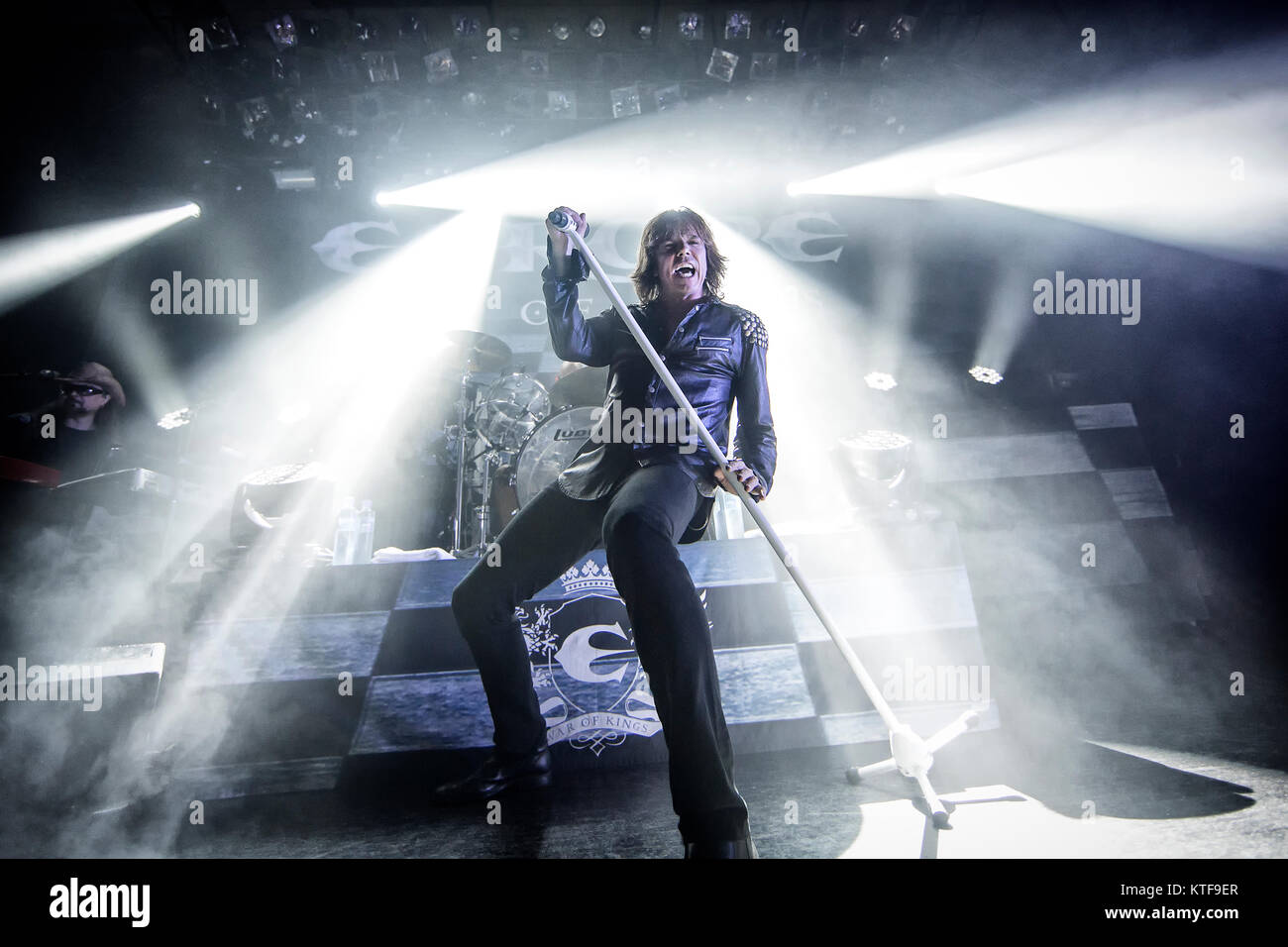 Die schwedischen Glam Rock Band Europa führt ein Live Konzert am Rockefeller in Oslo. Hier Sänger Joey Tempest ist live auf der Bühne gesehen. Norwegen, 24/09 2015. Stockfoto