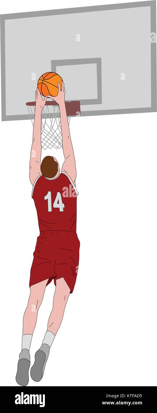 Basketball player Illustration - Vektor Stock Vektor