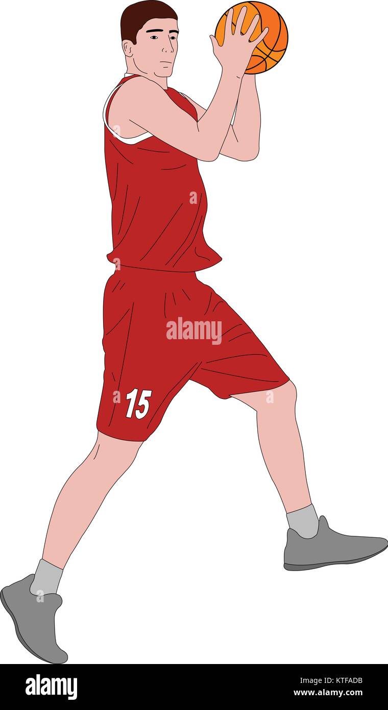 Basketball player Illustration - Vektor Stock Vektor