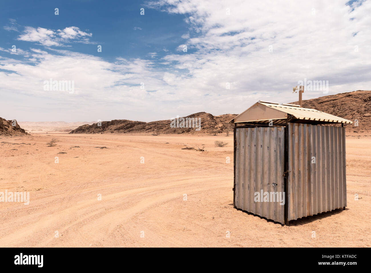 Hoanib Skeleton Coast Camp Airfield, Namibia. Stockfoto