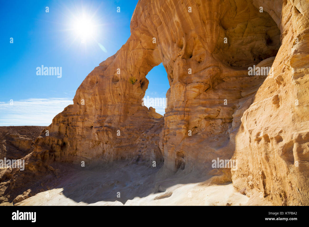 Arch im Fels. Timna Park. Israel Stockfoto