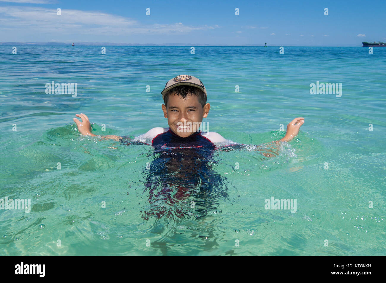Kleiner Junge seine Sommerferien in Mexiko Stockfoto