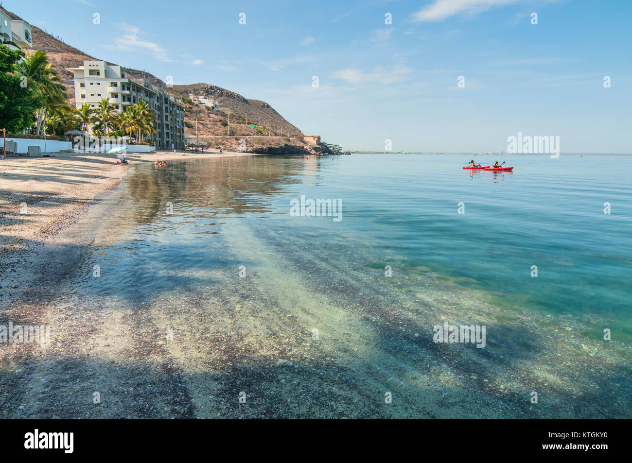 Sommer Urlaub in Playa La Concha oder La Concha, in La Paz, Baja California Sur. Mexiko. (Mexikanische Meer scapes) Stockfoto