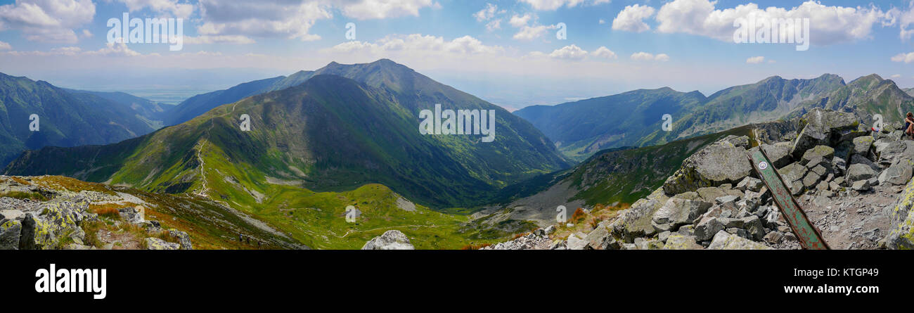 Bergpanorama, Westtatra, Slowakei, Europa Stockfoto
