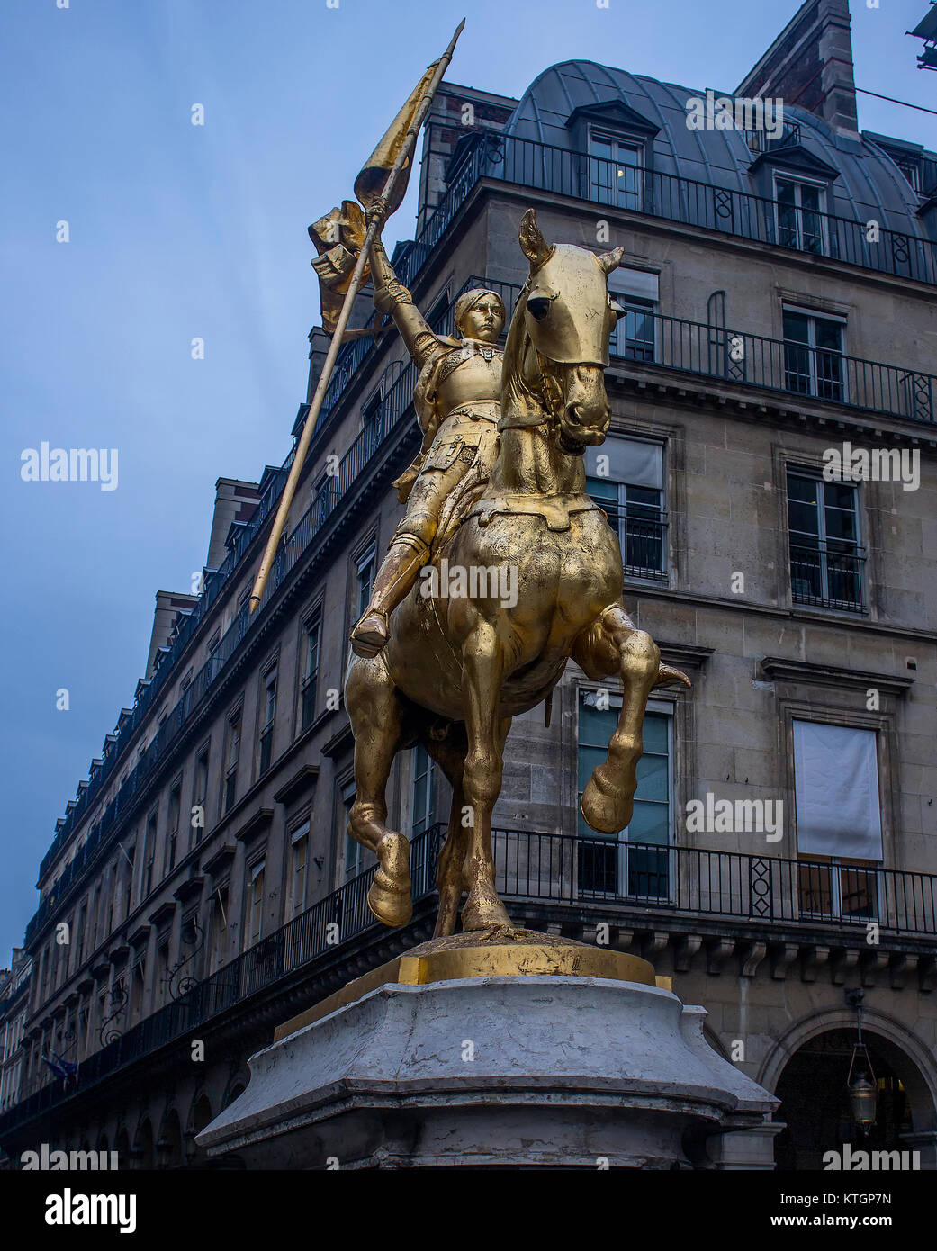 Jeanne d'Arc auf Pferd, Denkmal Stockfoto