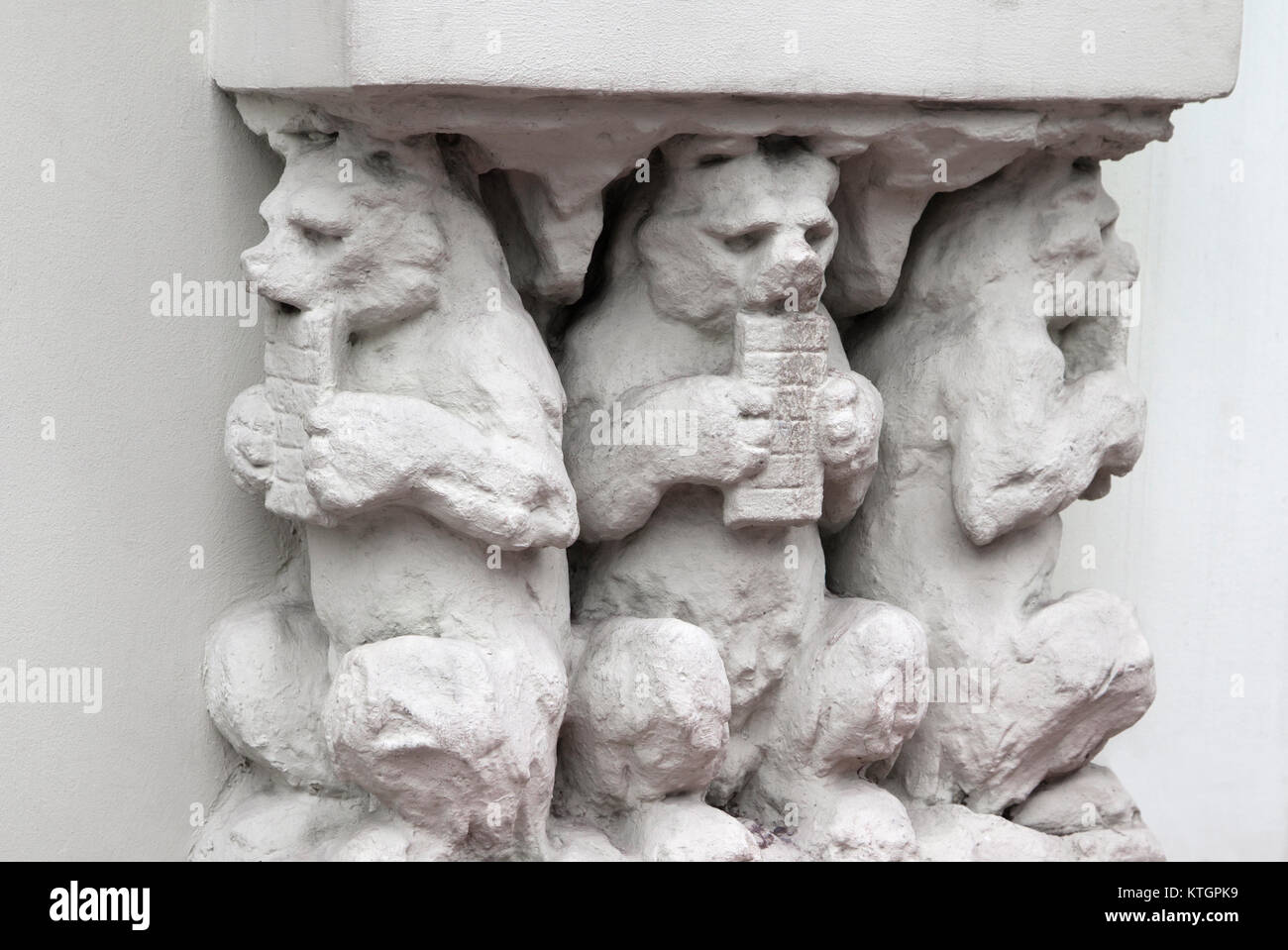Drei Gips trägt, Architektur Detail Stockfoto