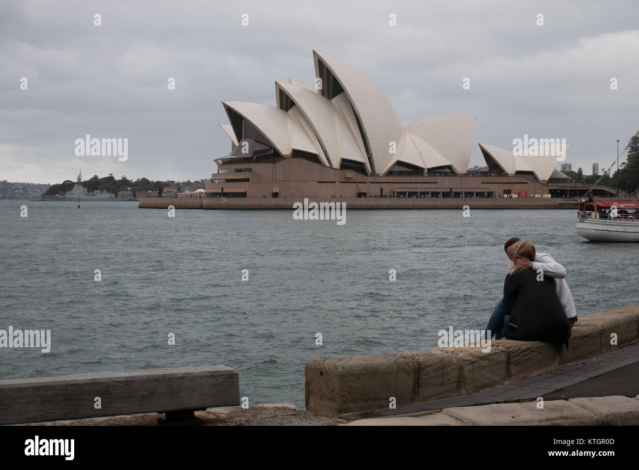 Paar Küssen in Sydney Stockfoto