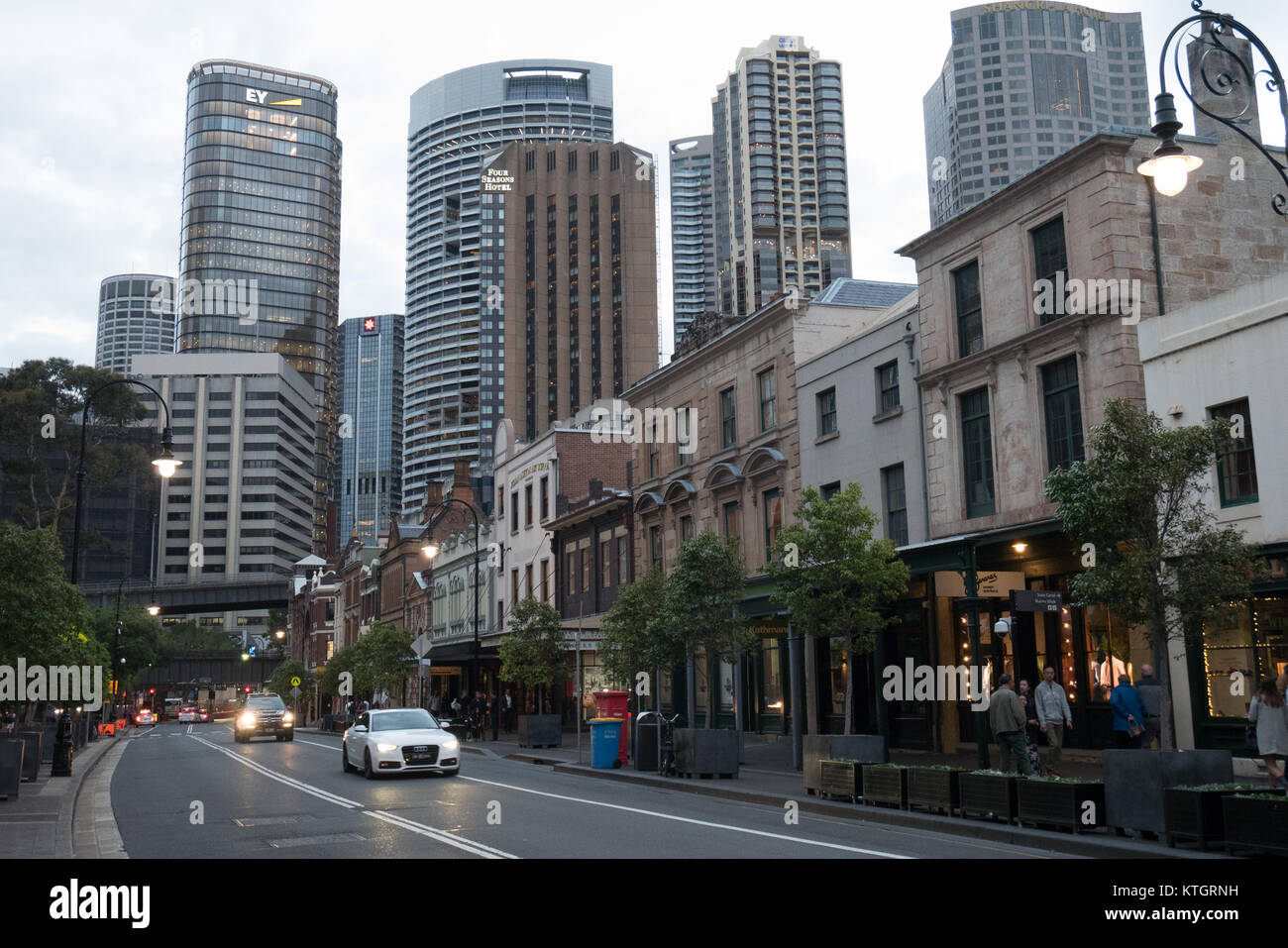Gebäude entlang der George Street in Sydney Stockfoto