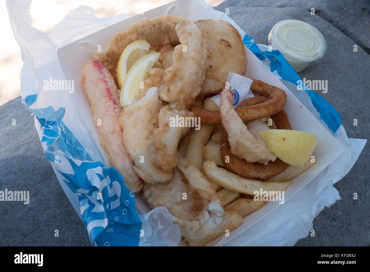 Fisch und Chips in Sydney Stockfoto