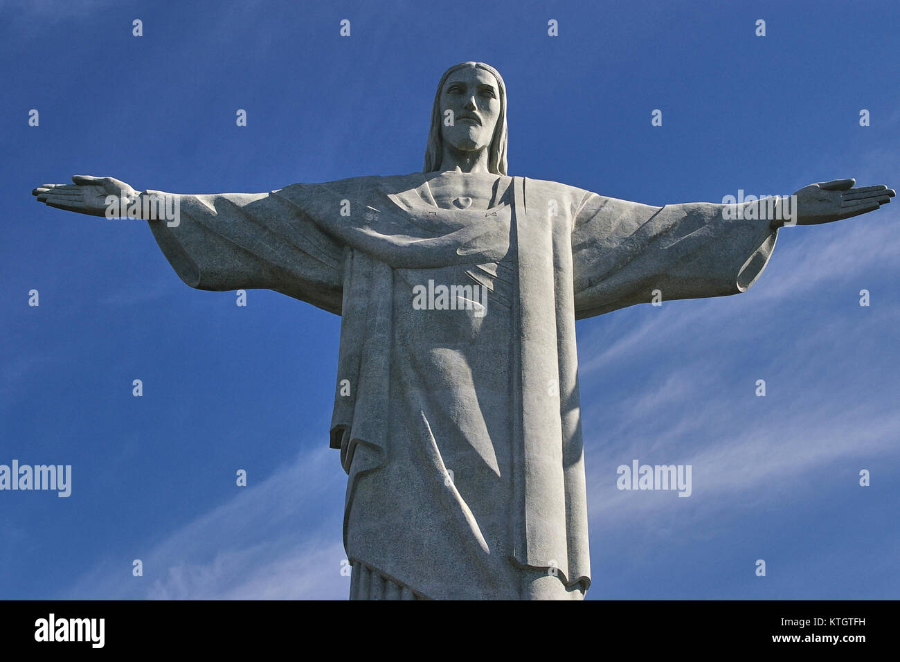 Eine Statue von Christus Erlöser auf Corcovado in Rio De Janeiro, Brasilien Stockfoto