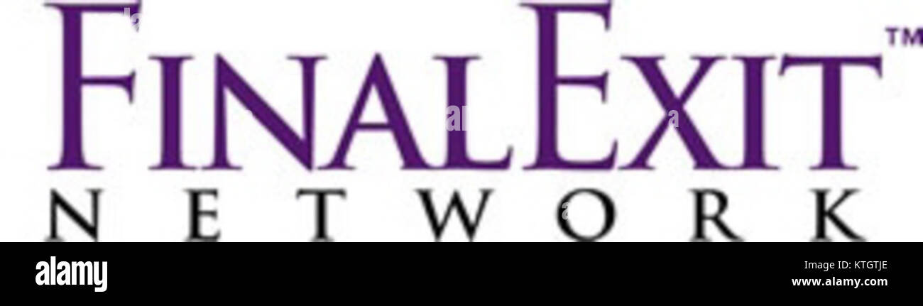Das Final Exit Network ist eine Organisation, die sich auf die Bereitstellung von Informationen und Unterstützung im Zusammenhang mit Entscheidungen am Ende der Lebensdauer konzentriert. Sie fördert individuelle Autonomie und fundierte Entscheidungen zum Thema Sterbehilfe. Stockfoto