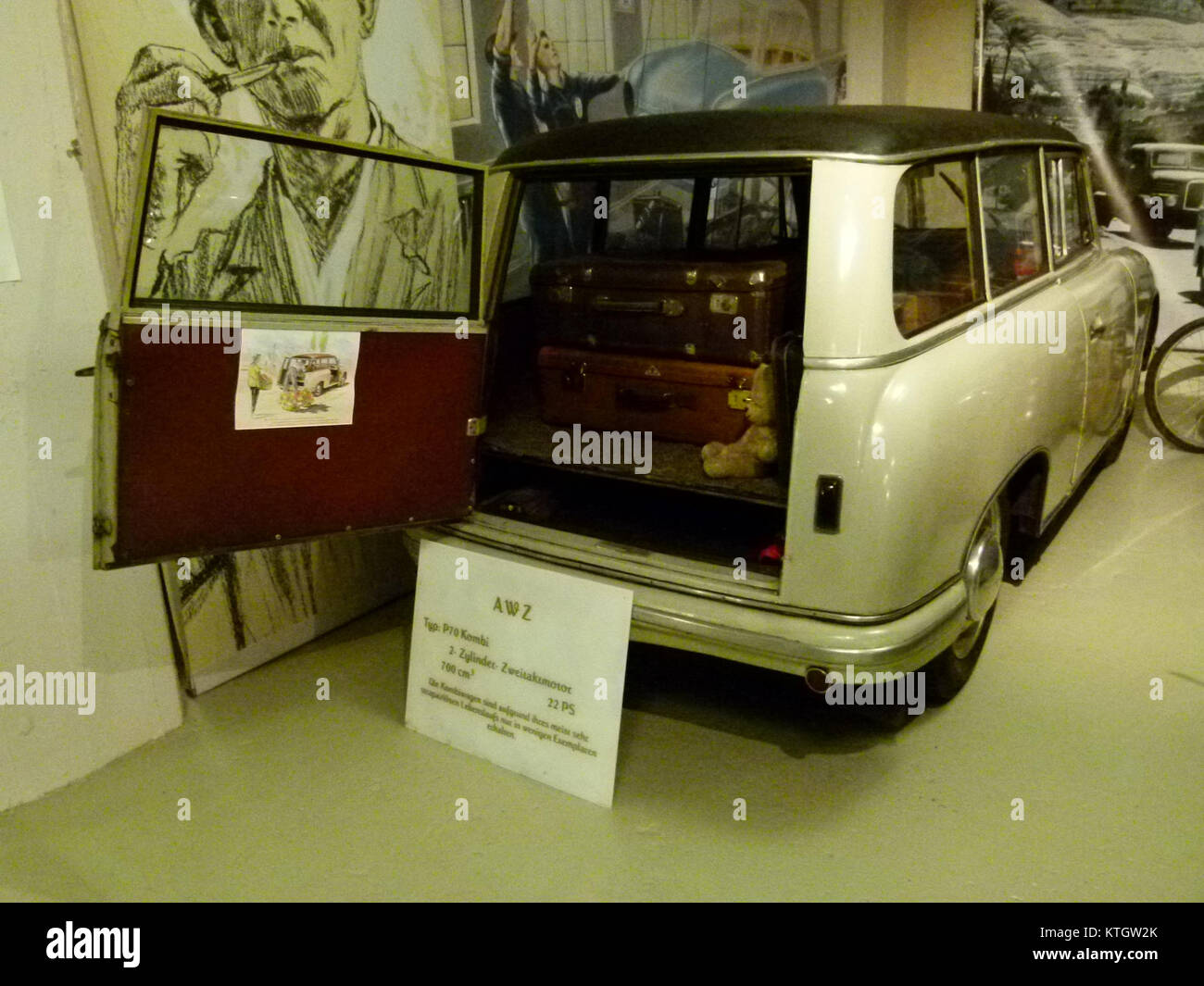 AWZ P70 Kombi Fahrzeugmuseum Chemnitz Stockfoto