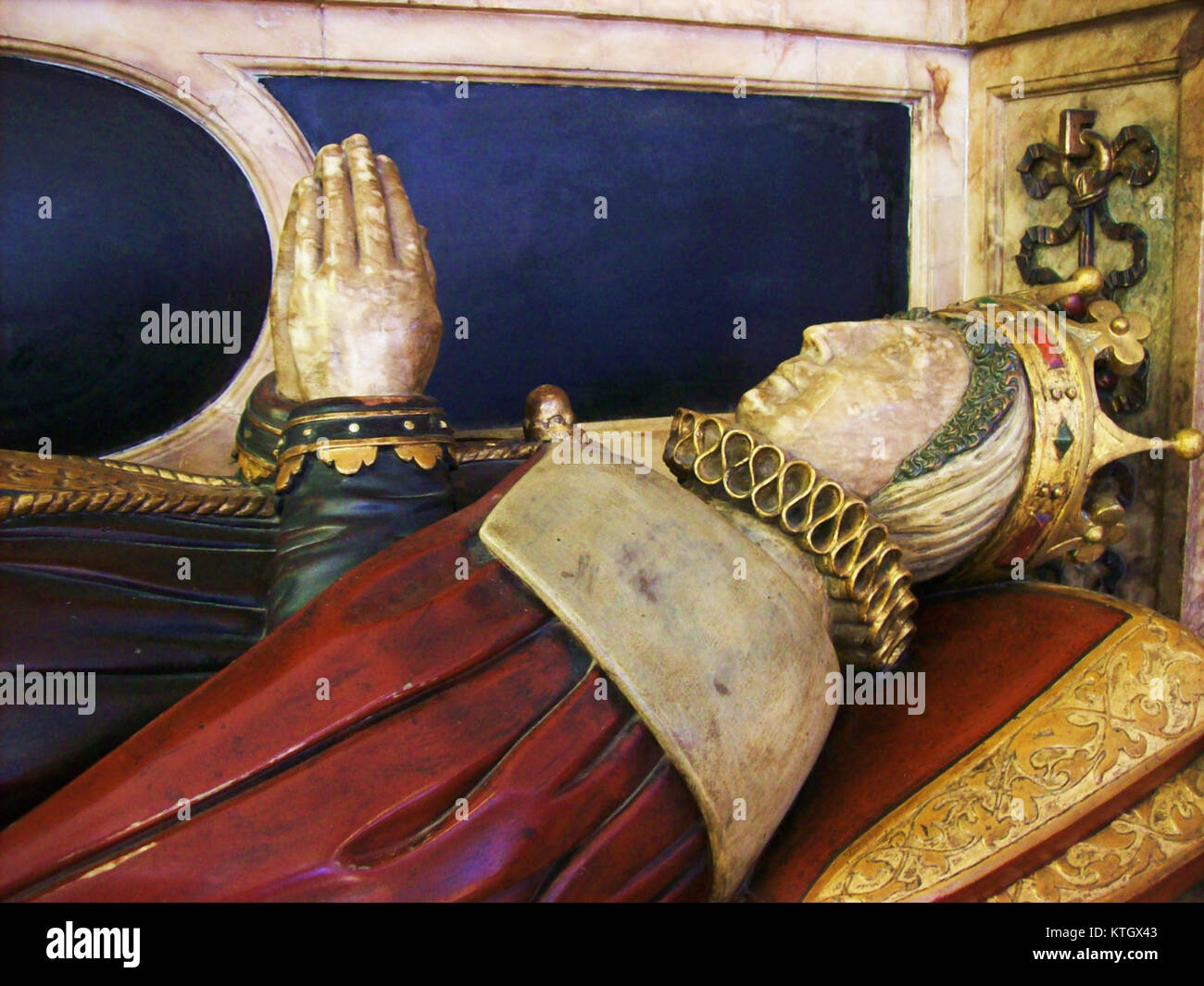 Bess of Hardwick ist eine bemerkenswerte historische Figur, die mit der Derby Cathedral in Verbindung steht, wo ihre Beiträge zur lokalen Architektur und Geschichte anerkannt werden. Stockfoto