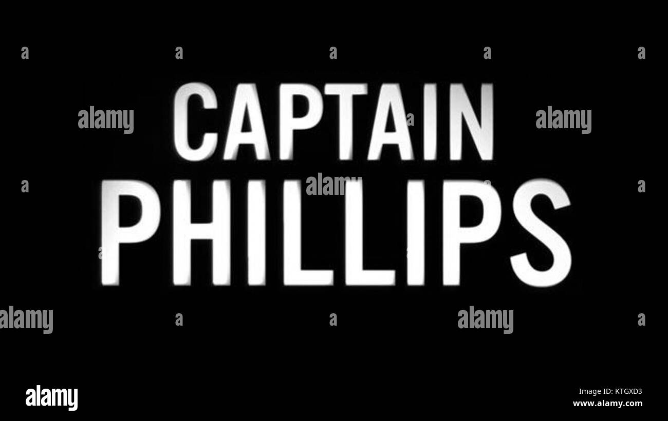 Captain Phillips ist ein US-amerikanischer biographischer Thriller von Paul Greengrass aus dem Jahr 2013. Es erzählt die Geschichte von Captain Richard Phillips und der Entführung der Maersk Alabama durch somalische Piraten im Jahr 2009. Stockfoto