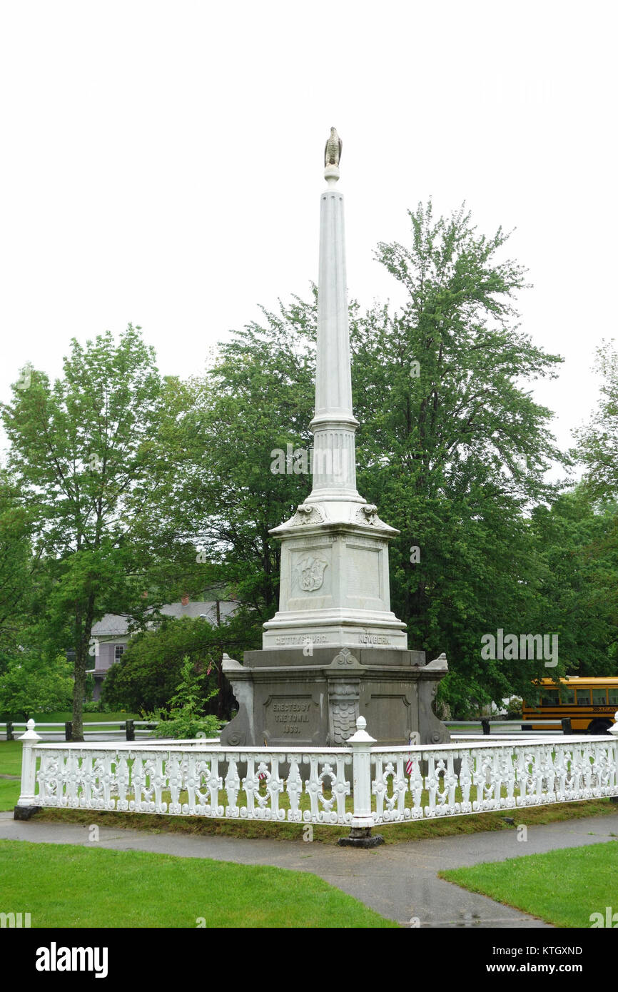 Das Barre Civil war Monument in Barre, Massachusetts, ehrt die Soldaten, die während des Amerikanischen Bürgerkriegs für die Union kämpften. Das Denkmal dient als historisches Wahrzeichen, das an ihren Dienst und ihre Opfer erinnert. Stockfoto