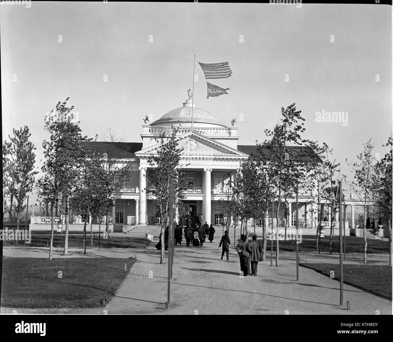 Die Illinois Gebäude am Transport und International Exposition. Diese weltweit Messe war in Omaha, Nebraska vom 1. Juni bis zum 1. November 1898 statt. Bild vom Original kamera Nitrat negativ. Stockfoto