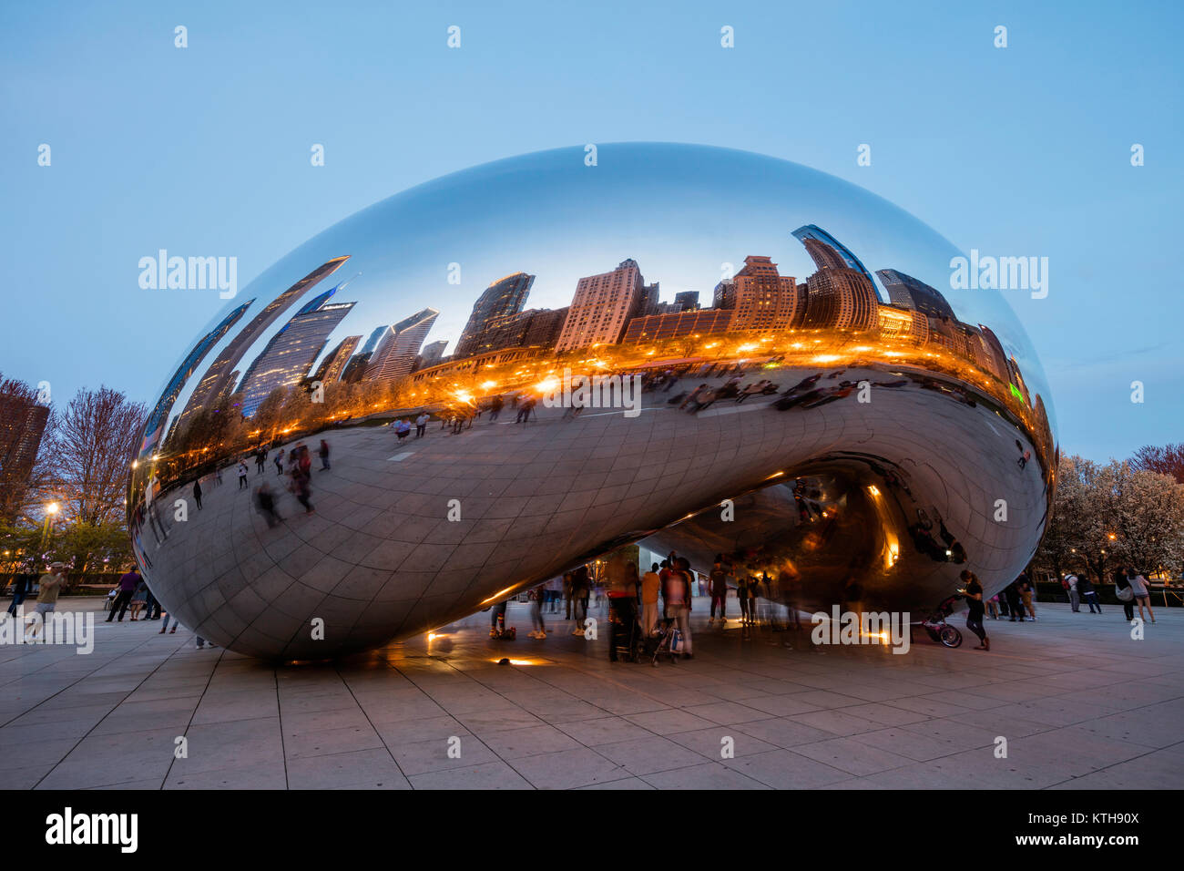 Die Bohne, Cloud Gate, Chicago, Illinois Stockfoto