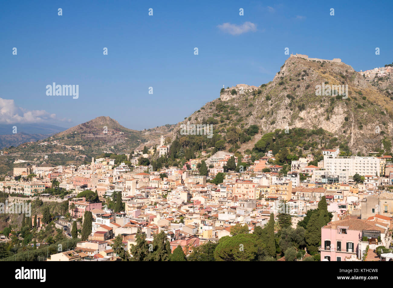 Stadtbild Taormina, Sizilien, Europa Stockfoto