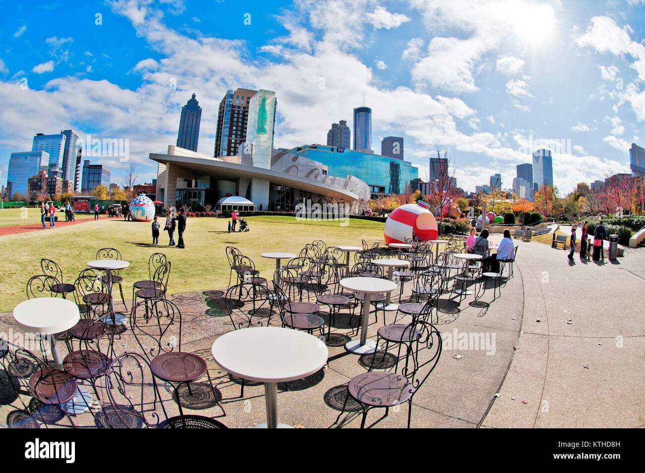 Pemberton Place, der Heimat des Wortes Coca-Cola und Georgia Aquarium in Atlanta, Georgia, USA Stockfoto