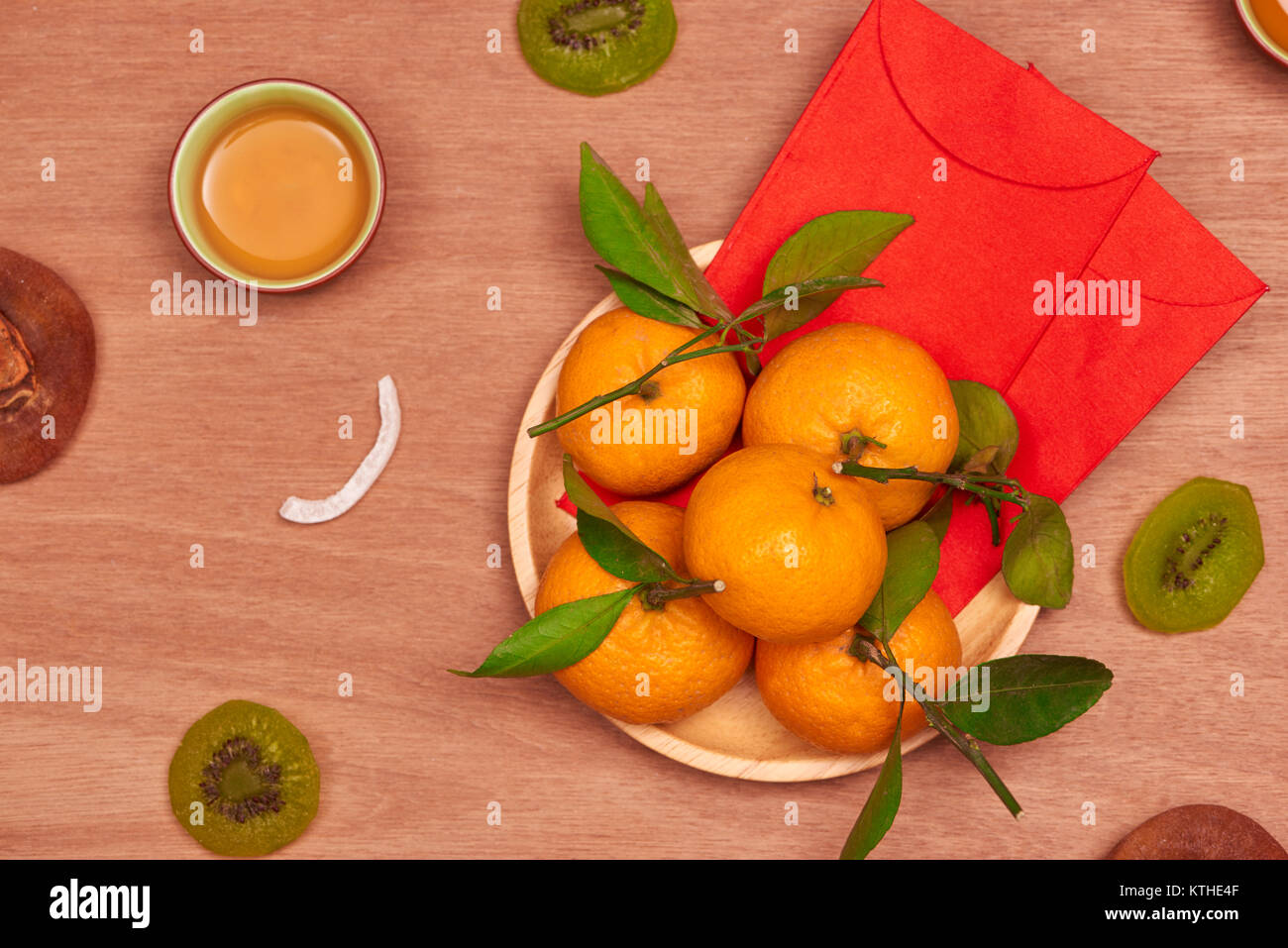 Das chinesische Neujahr Dekoration traditionelle mit der asiatischen Kultur. Stockfoto