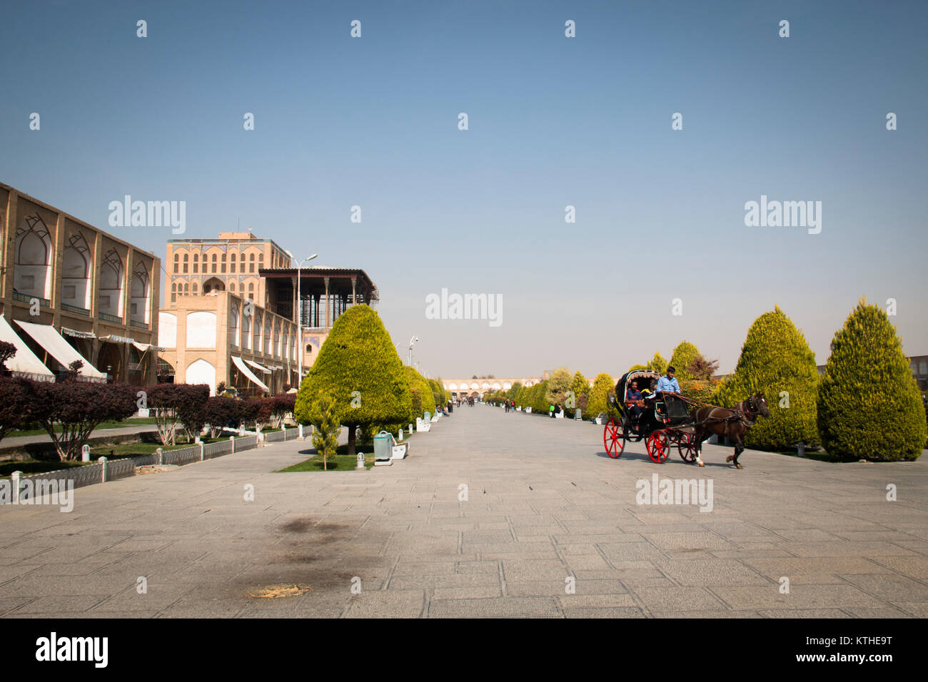 ISFAHAN, IRAN - November 2017: Die berühmten Naqsh-e Jahan oder Imam (emam) Square im Zentrum von Isfahan im Iran Stockfoto