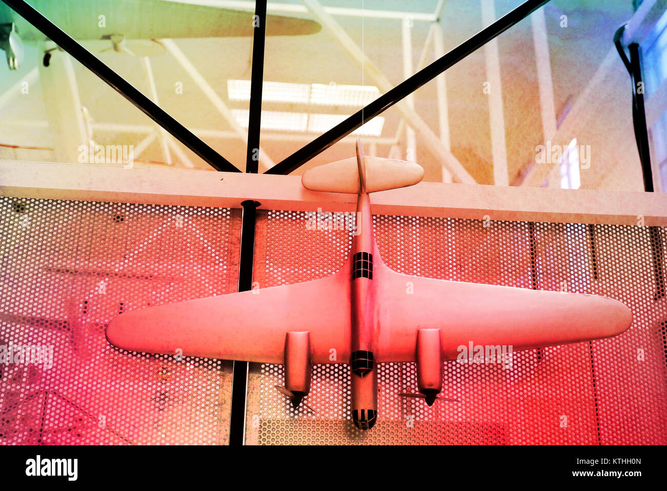 Vintage Flugzeuge im Museum Stockfoto