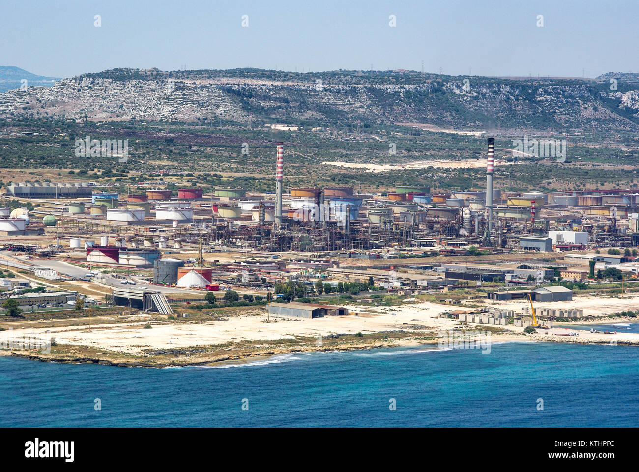 Industrielle in Syrakus Sizilien Stockfoto