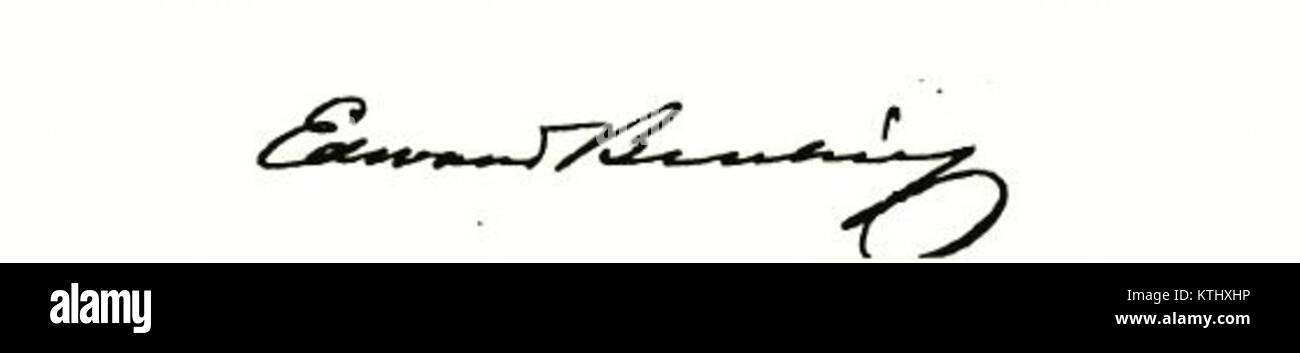 Das Bild zeigt die Unterschrift von Burling, einer Person, die für ihre Leistungen oder ihre Assoziation mit einem bestimmten Bereich oder Beruf bekannt ist. Die Signatur ist wahrscheinlich Teil einer Sammlung oder eines historischen Datensatzes. Stockfoto