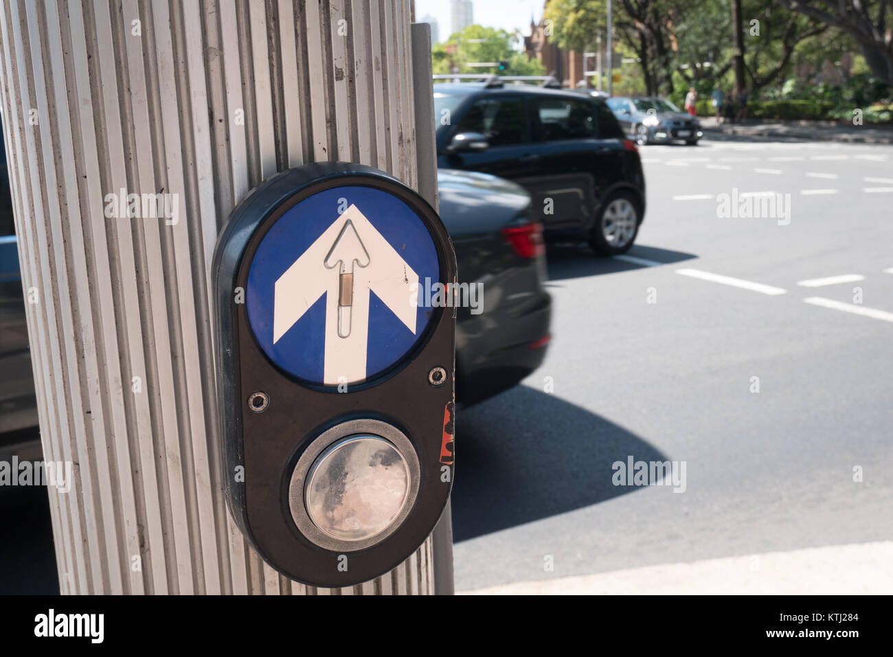 Crosswalk gerät in Australien Stockfoto