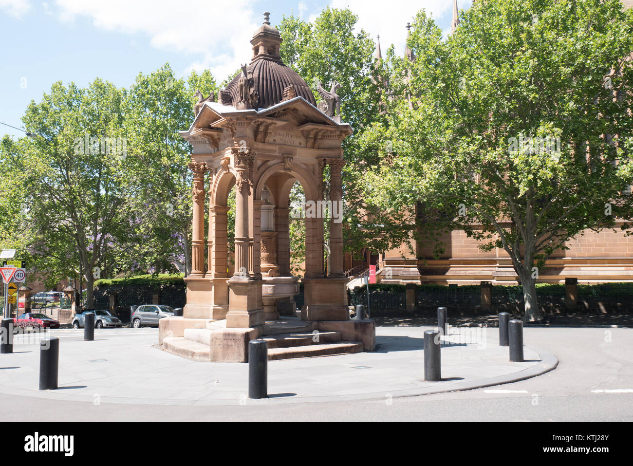 Trinken Springbrunnen im Hyde Park Sydney Stockfoto
