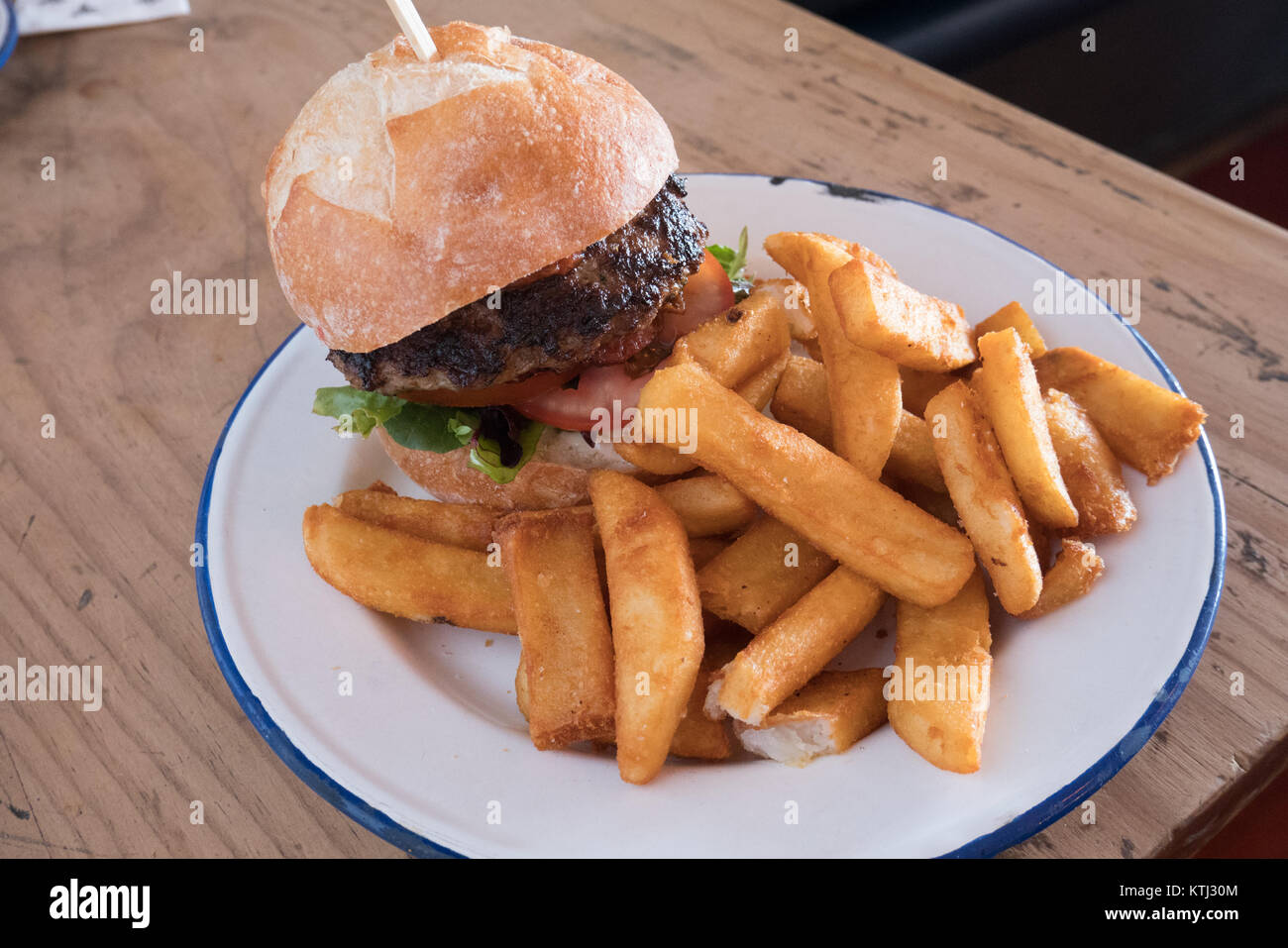 Australian Gourmet Beef Burger Stockfoto