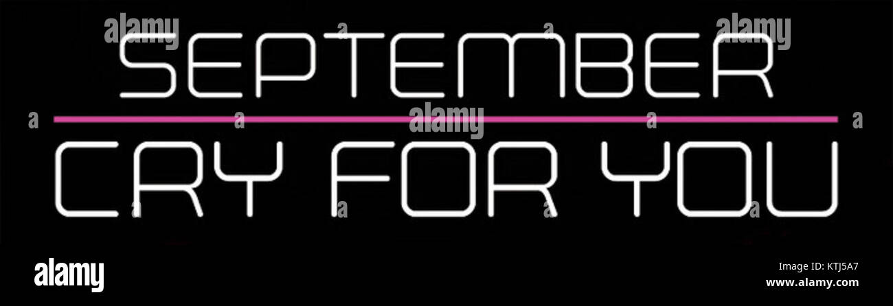 Cry for You ist ein beliebtes Lied des schwedischen Künstlers September. Das 2006 veröffentlichte Lied wurde in mehreren Ländern zu einem Hit und ist bekannt für seine eingängige Melodie und emotionalen Texte. Stockfoto