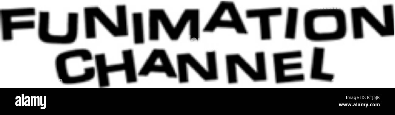 Das FUNimationChannel-Logo aus dem Jahr 2010 repräsentiert das Anime- und Unterhaltungsunternehmen Funimation, das für den Vertrieb von Anime-Serien und -Filmen in Nordamerika bekannt ist. Stockfoto