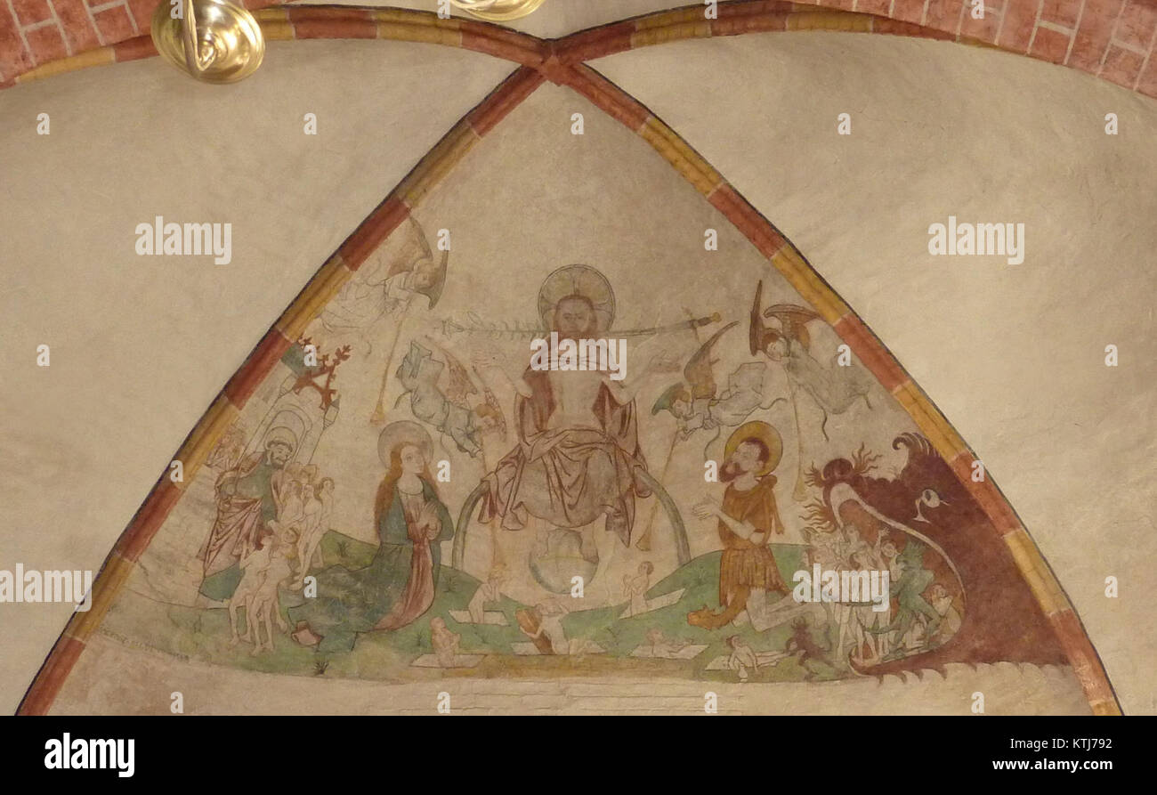 Bad Zwischenahn St. Johannes Fresko 2 1 Stockfoto