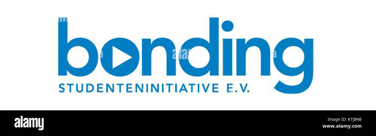 Logo für Bonding, ein Unternehmen oder eine Einheit, das seinen Design- und Branding-Ansatz widerspiegelt. Stockfoto