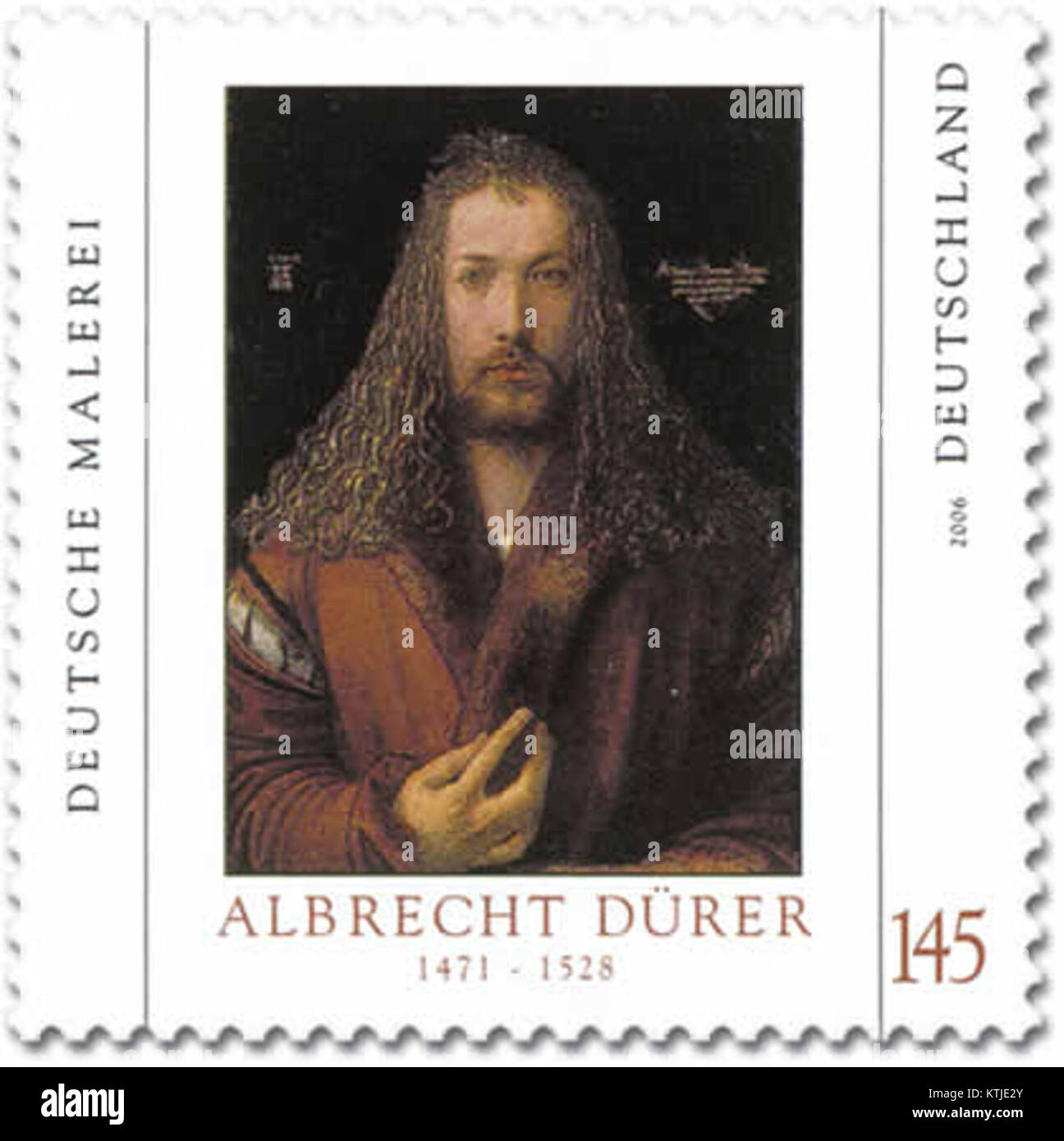 Dieser Artikel bezieht sich auf einen bestimmten Eintrag oder eine Veranstaltung im Zusammenhang mit der DPAG (Deutsche Post AG) und ein Werk von Albrecht DÃ¼rer, einem berühmten deutschen Maler und Druckmacher aus der Renaissance. Stockfoto