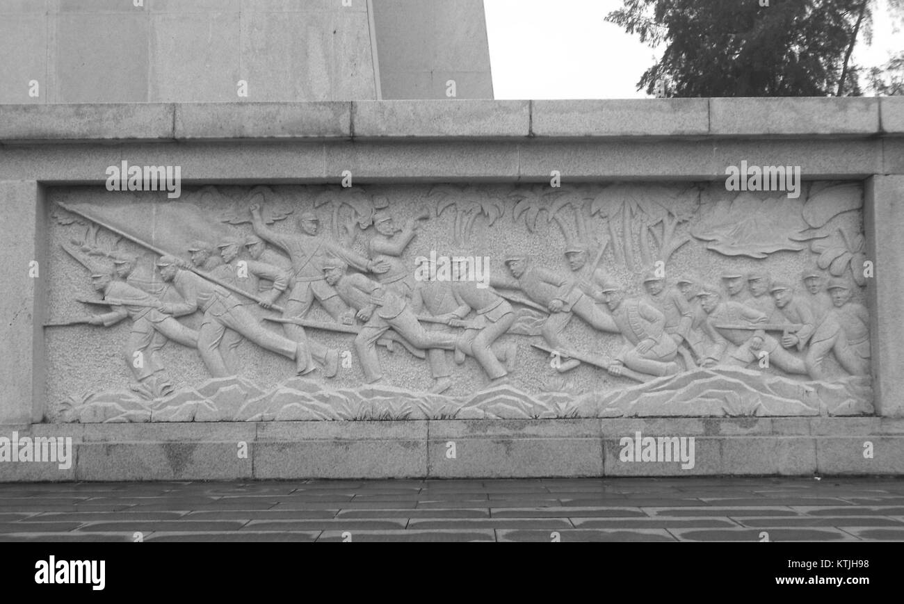 Kampf der Befreiung auf der Insel Hainan Märtyrer Friedhof Detail des Baudenkmals, 02. Stockfoto