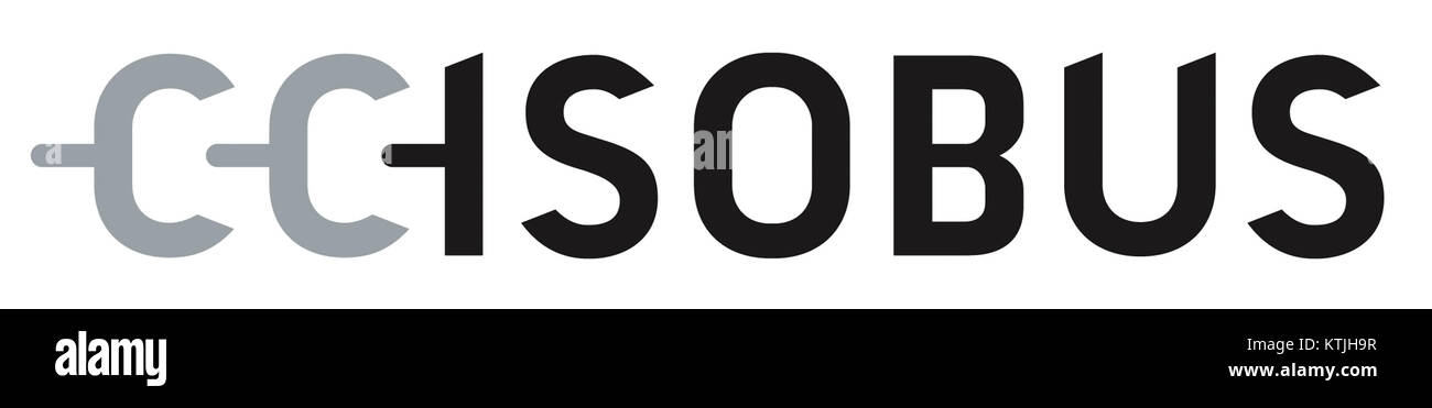 Das CC ISOBUS-Logo stellt einen wichtigen Technologiestandard für Landmaschinen dar, der die Interoperabilität zwischen verschiedenen Marken und Systemen ermöglicht. ISOBUS ist für die Modernisierung landwirtschaftlicher Verfahren durch eine verbesserte Maschinenkommunikation von entscheidender Bedeutung. Stockfoto