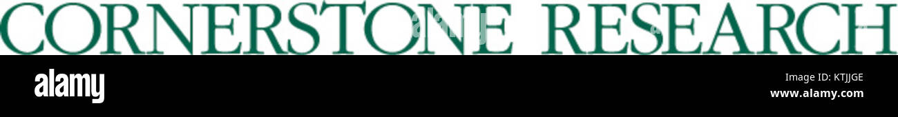 Das Logo von Cornerstone Research spiegelt seine Identität als führendes Unternehmen in der Wirtschafts- und Finanzberatung wider. Das Design symbolisiert analytisches Denken und professionelles Fachwissen bei der Bereitstellung hochwertiger Forschungsdienstleistungen. Stockfoto