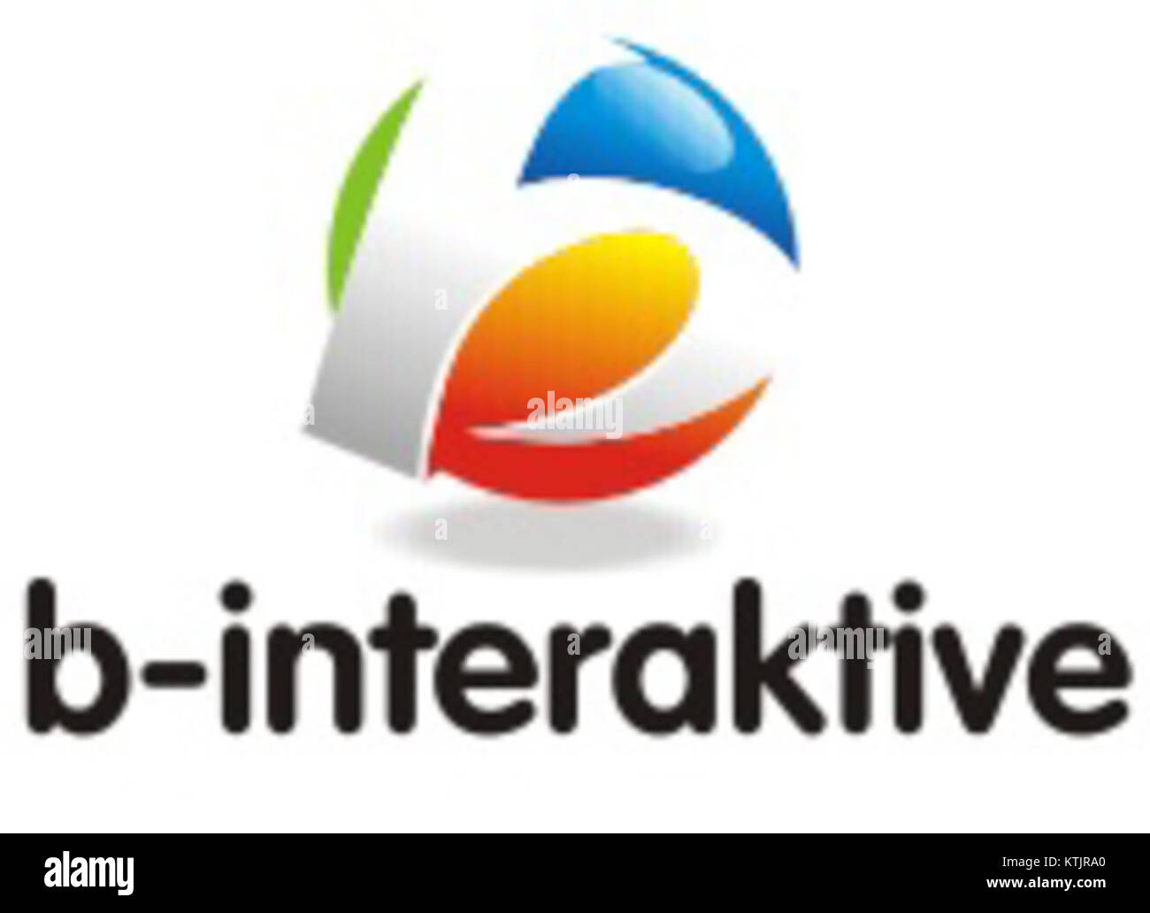 Logo-Design für B Interaktive, ein Unternehmen oder eine Marke, das wahrscheinlich an interaktiven Diensten oder Technologien beteiligt ist und dessen modernen, digitalen Fokus widerspiegelt. Stockfoto