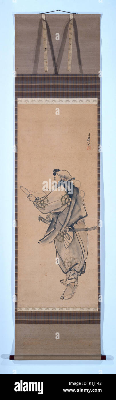 Die Benkei-Skulptur im Rijksmuseum ist ein japanisches Kunstwerk aus dem frühen 18. Jahrhundert. Das Stück zeigt den legendären Kriegermönch Benkei, der für seine Stärke und Loyalität in der japanischen Folklore bekannt ist. Stockfoto