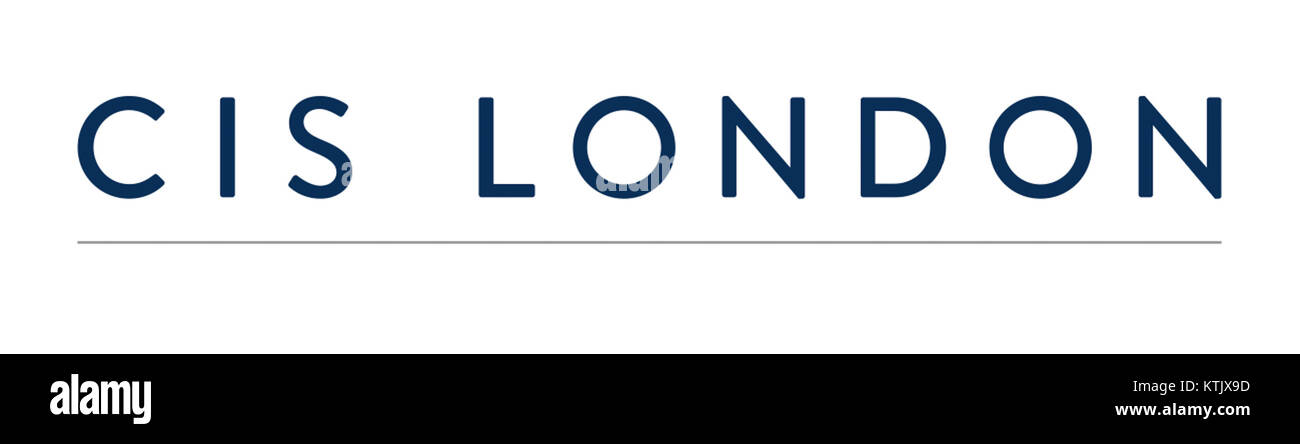 Ein Bild mit dem Firmenlogo von CIS London & Partners, einem Unternehmen, das sich auf internationale Studierendendienste spezialisiert hat, das seine Markenidentität und professionelle Dienstleistungen widerspiegelt. Stockfoto