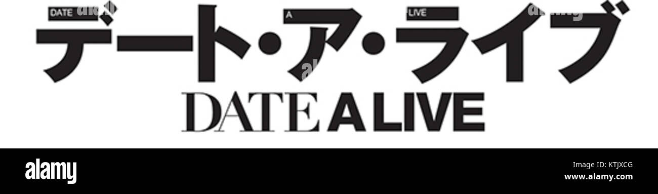 Das Logo für *Date A Live*, eine japanische Anime-Serie, die das Branding und künstlerische Design der Show für Fans und Zuschauer repräsentiert. Stockfoto