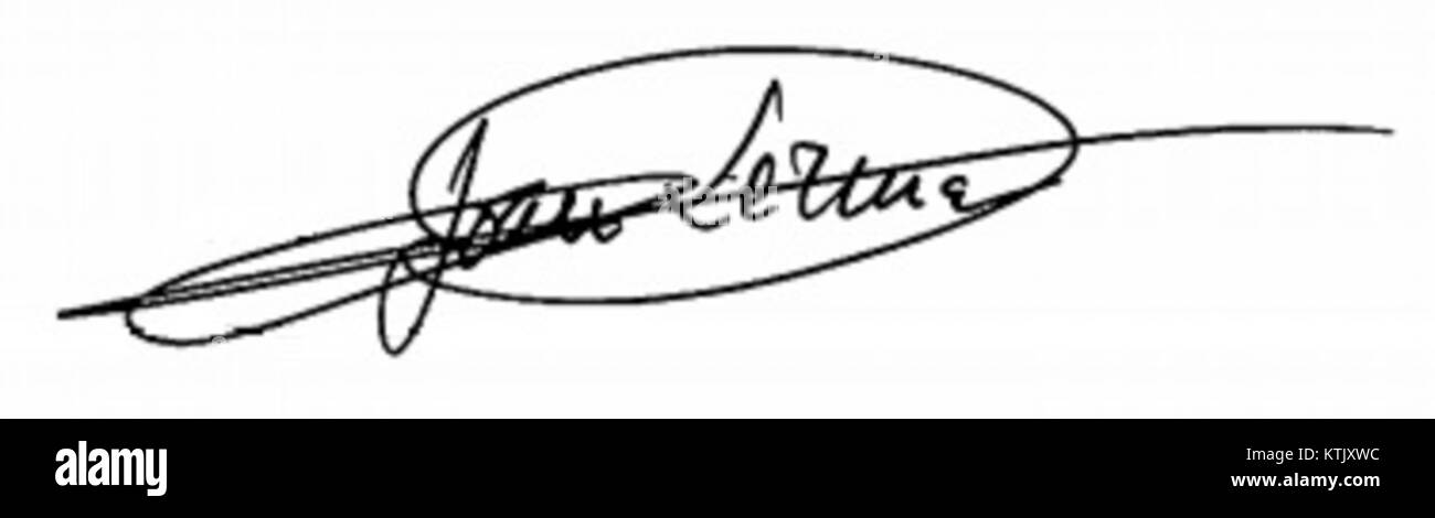 Firma de Joan Lerma bezieht sich auf die Unterschrift von Joan Lerma, einer prominenten Persönlichkeit in der spanischen Politik und Geschichte, die mit bedeutenden politischen Entwicklungen während seiner Karriere verbunden ist. Stockfoto