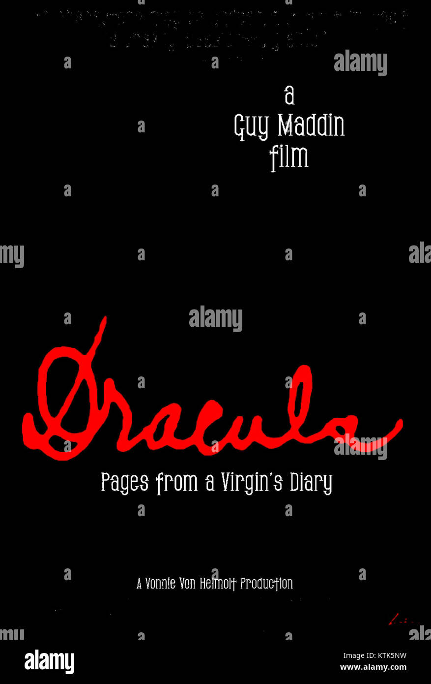 Dracula: Pages from a Virgin's Diary ist ein kanadischer Stummfilm von Guy Maddin aus dem Jahr 2002. Es kombiniert gotischen Horror und Tanz und bietet eine einzigartige Interpretation der Dracula-Geschichte. Stockfoto