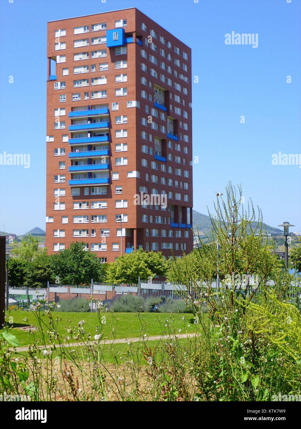 Der Baracaldo Torres de San Vicente ist ein historischer Turmkomplex in Baracaldo, Spanien. Es verfügt über bemerkenswerte architektonische Elemente und ist ein Symbol der Kulturgeschichte der cityÂ. Stockfoto