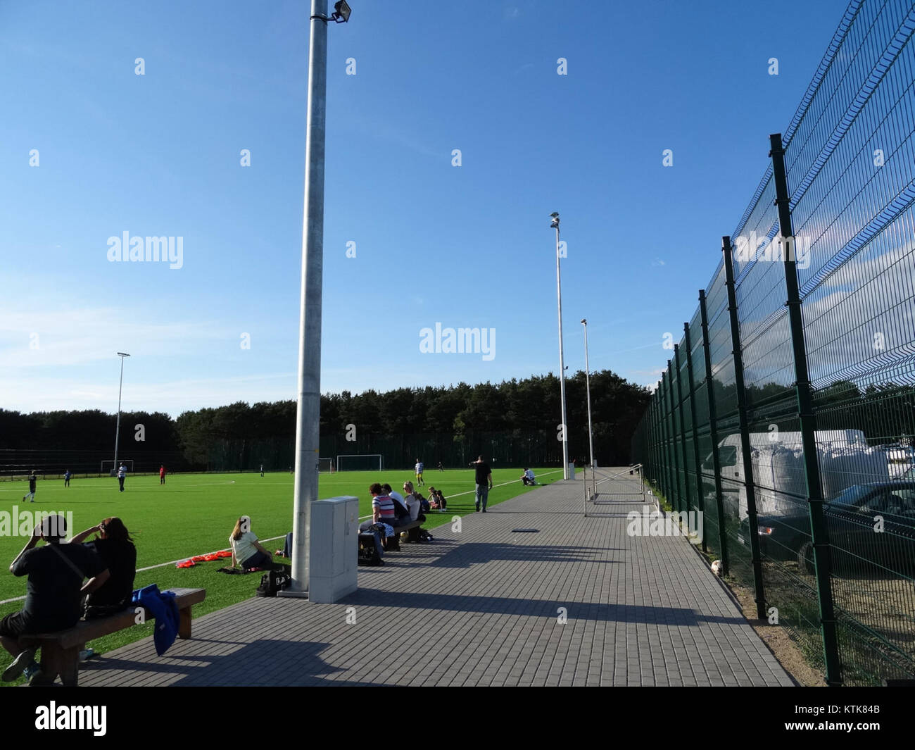 Das Zawisza Fordon Stadion ist ein bemerkenswerter Sportort in Polen, in dem verschiedene Sportveranstaltungen und Sportwettkämpfe stattfinden, insbesondere für lokale Teams. Stockfoto