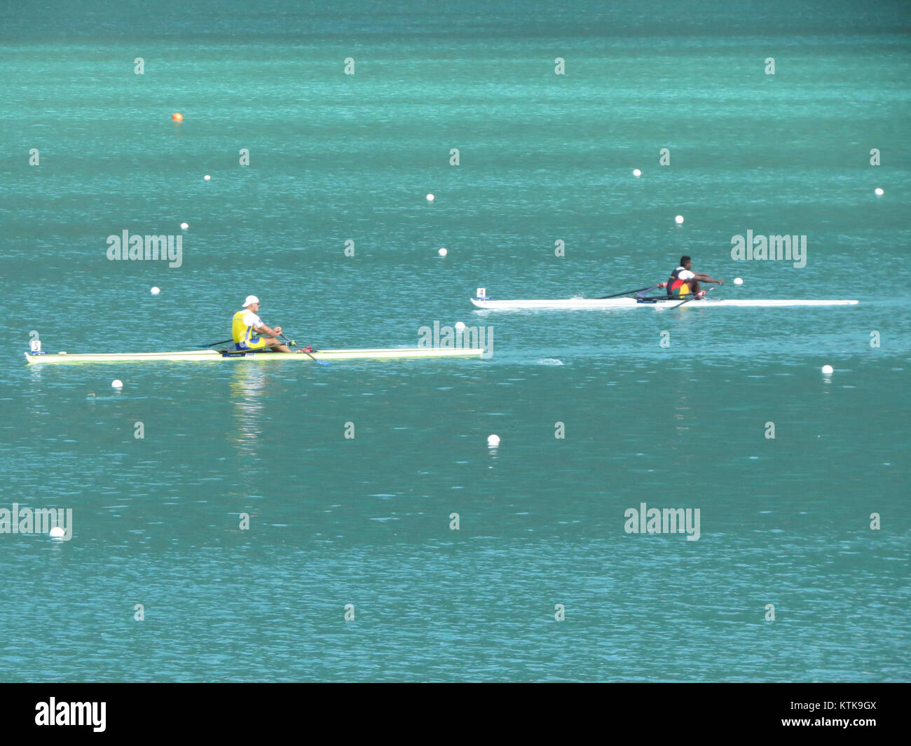 Die Ruderweltmeisterschaft 2015 (Aviron 2015) wurde in Frankreich ausgetragen, bei der Spitzensportler an verschiedenen Ruderveranstaltungen teilnahmen. Der Wettbewerb stellte globale Talente im Rudersport unter Beweis. Stockfoto