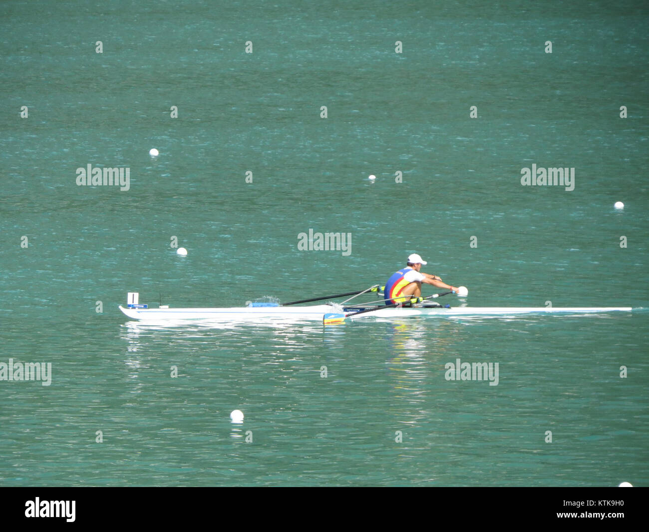 Bei der Weltmeisterschaft 2015 in Aviron (Rudern) wurden die besten Athleten aus der ganzen Welt in verschiedenen Ruderdisziplinen vorgestellt. Bei der Veranstaltung wurden Spitzenleistungen und hervorragende Ruderleistungen hervorgehoben. Stockfoto